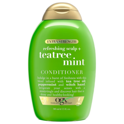 Ogx Conditioner, Teatree Mint, Refreshing Scalp + Extra Strength