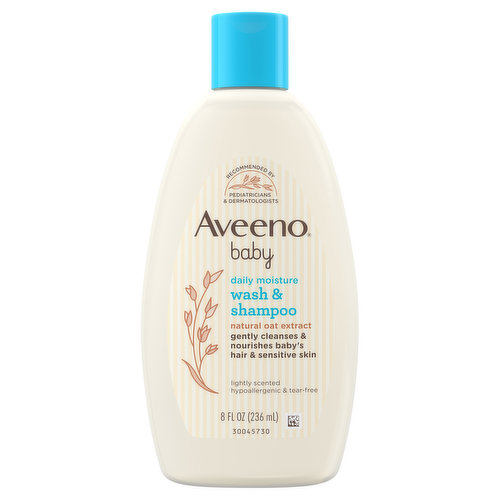 Aveeno Wash & Shampoo, Daily Moisture, Natural Oat Extract