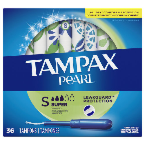 Tampax Tampons, Super Absorbency, Unscented