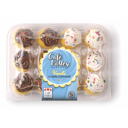 Cafe Valley Bakery 12ct Everyday Vanilla Mini Cupcakes