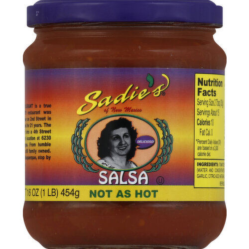 Sadies Salsa, Not as Hot