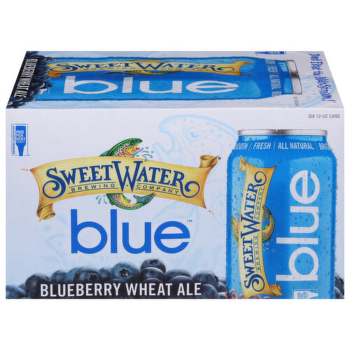 Sweet Water Brewing Company Wheat Ale, Blueberry, Blue