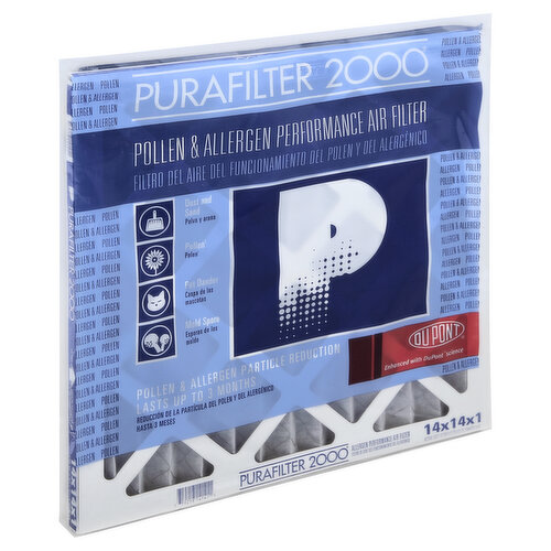 Purafilter 2000 Air Filter, Performance, Pollen & Allergen