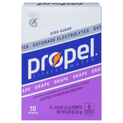 Propel Water Beverage Mix, Zero Sugar, Electrolyte, Grape