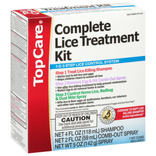 TopCare Lice Treatment Kit, Complete, 3 Step