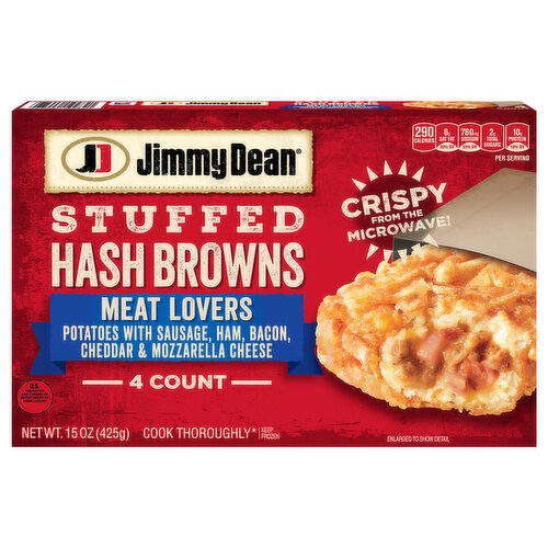 Jimmy Dean Jimmy Dean Stuffed Hash Browns Meat Lovers Frozen Breakfast, 4 Count