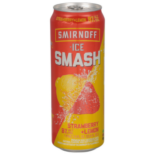 Smirnoff Beer, Strawberry + Lemon