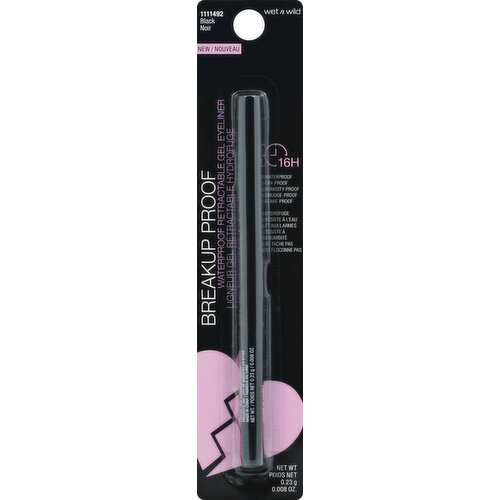 Wet n Wild Gel Eyeliner, Retractable, Waterproof, Black 1111492