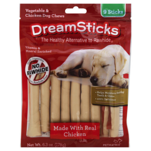 DreamSticks Dog Chews, Vegetable & Chicken