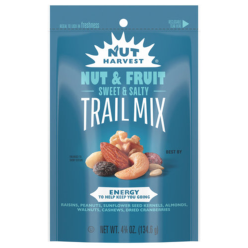 Nut Harvest Trail Mix, Nut & Fruit, Sweet & Salty