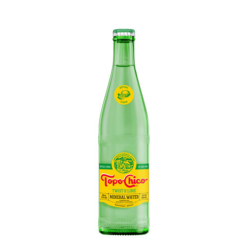 Topo Chico  Sparkling Mineral Water Twist Of Lime Glass Bottle