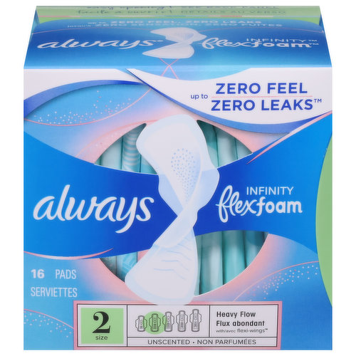 Always Ultra Thin Pads Unscented Size 4 Overnightwith Wings, 26 Count - 26  ea