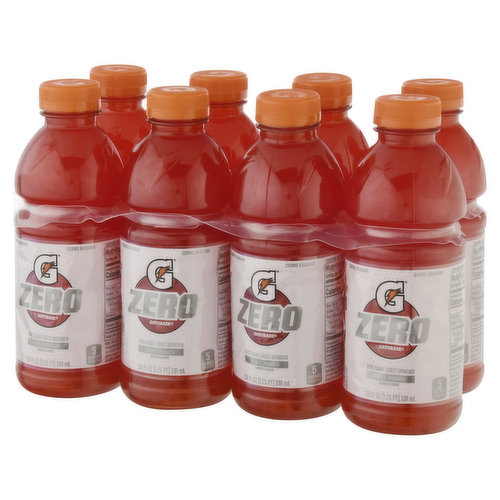 Gatorade Thirst Quencher, Zero Sugar, Fruit Punch/Grape/Orange, 18