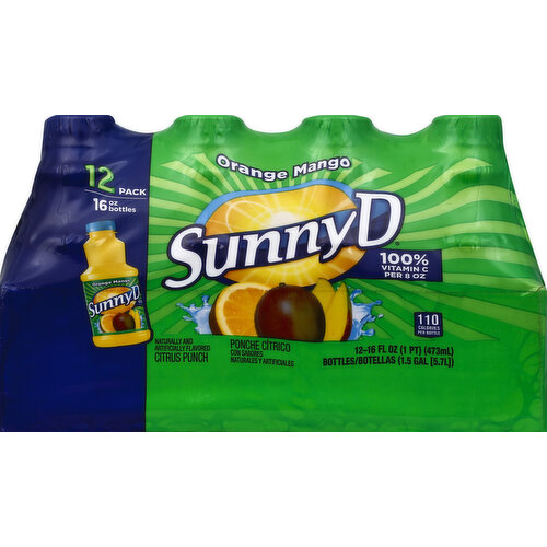 Sunny D Citrus Punch, Orange Mango