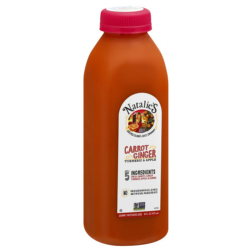 Natalie's Juice, Carrot Ginger Turmeric & Apple