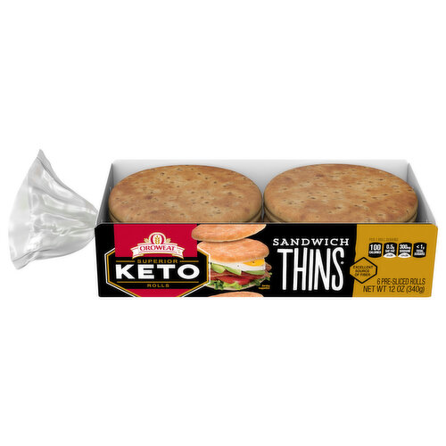 Oroweat Rolls, Superior, Keto