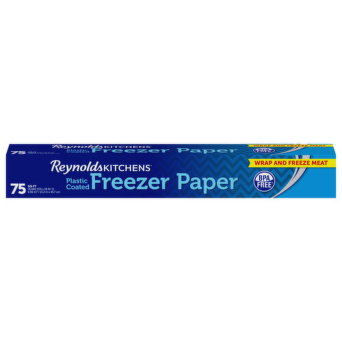 Reynolds Kitchens Freezer Paper, Plastic Coated, 75 Square Feet