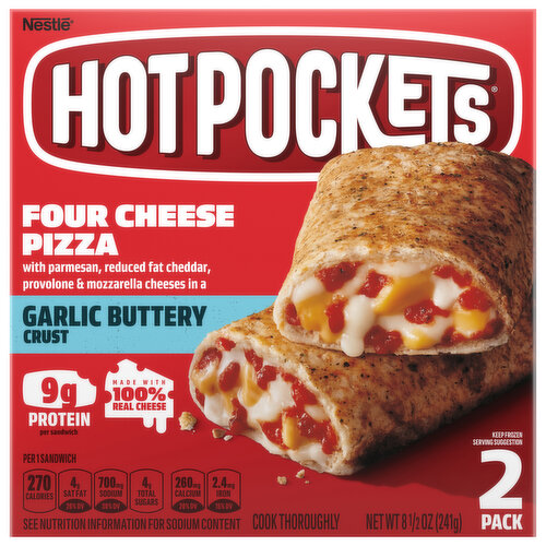 Hot Pockets Four Cheese Pizza Frozen Sandwiches