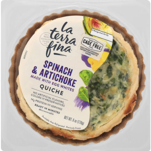 La Terra Fina Quiche, Spinach & Artichoke