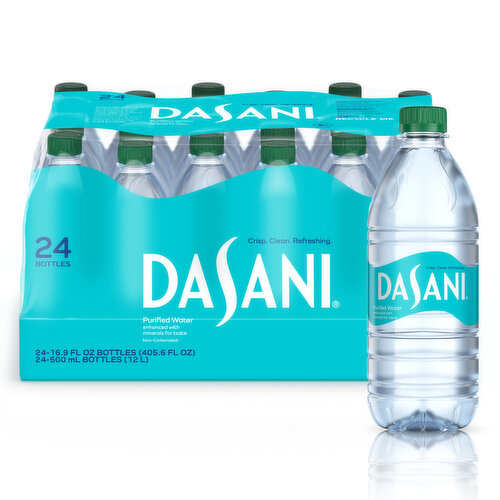 Dasani Purified Water Bottles Enhanced With Minerals, 16.9 fl oz