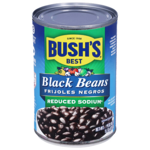 Bush's Best Black Beans, Reduced Sodium