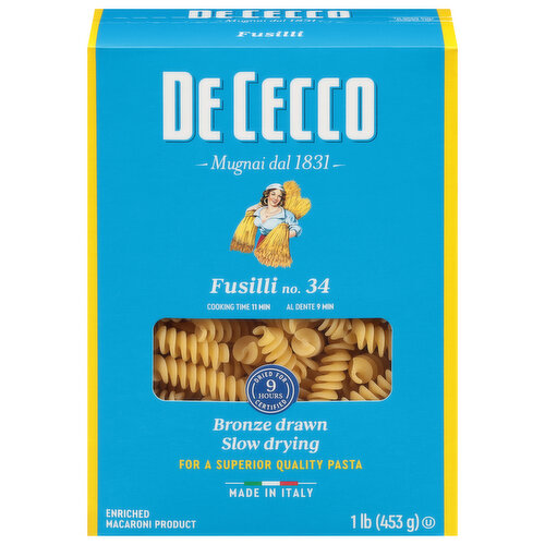 De Cecco Fusilli, No. 34, Slow Dried