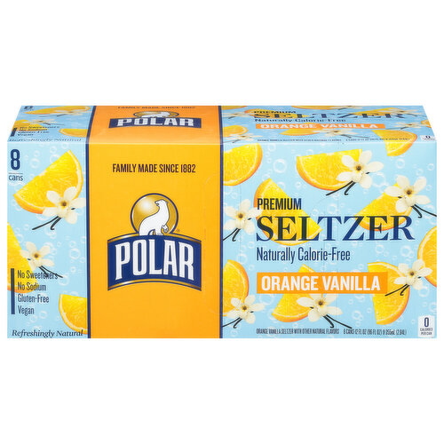 Polar Seltzer, Orange Vanilla, Premium