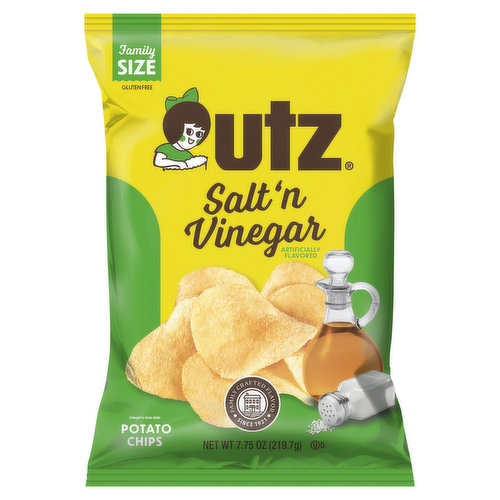 Utz Potato Chips, Salt 'n Vinegar, Family Size - Brookshire's