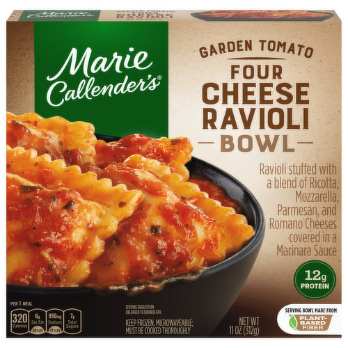 Marie Callender's Four Cheese Ravioli Bowl, Garden Tomato