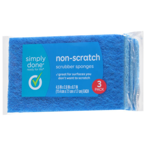 Non-Scratch Scrubber Sponges, 3 Pack