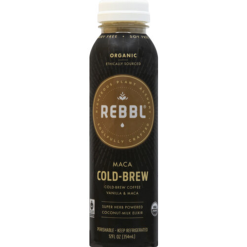 REBBL Coffee, Organic, Vanilla & Maca, Cold-Brew