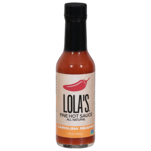 Lola's signature Carolina Recipe. A blend using just the right amount of Carolina Reaper peppers for a delicious up for sweet taste and a slow burn.