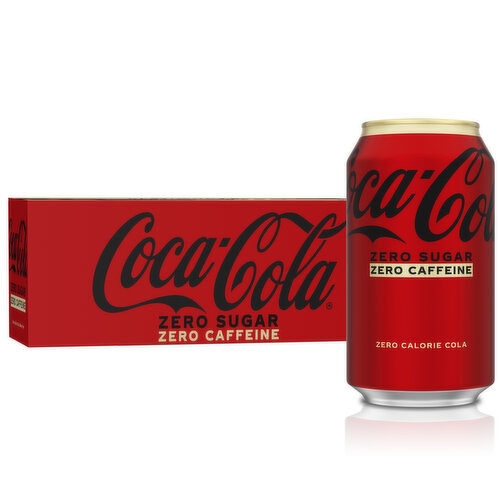 Coca-Cola Zero Sugar Caffeine-Free Soda Soft Drink, 12 fl oz