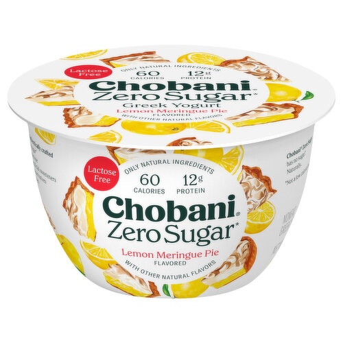 Chobani Greek Yogurt, Zero Sugar, Lemon Meringue Pie