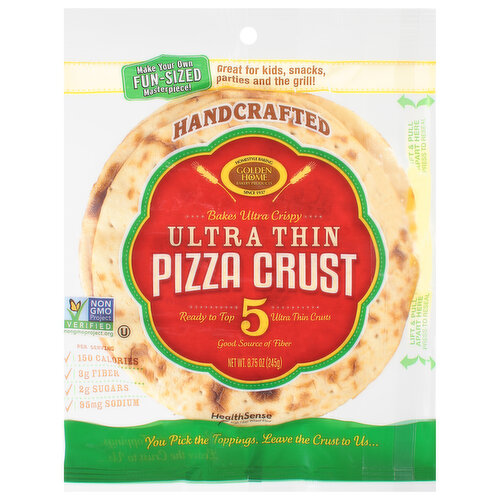 Golden Home Pizza Crust, Handcrafted, Ultra Thin