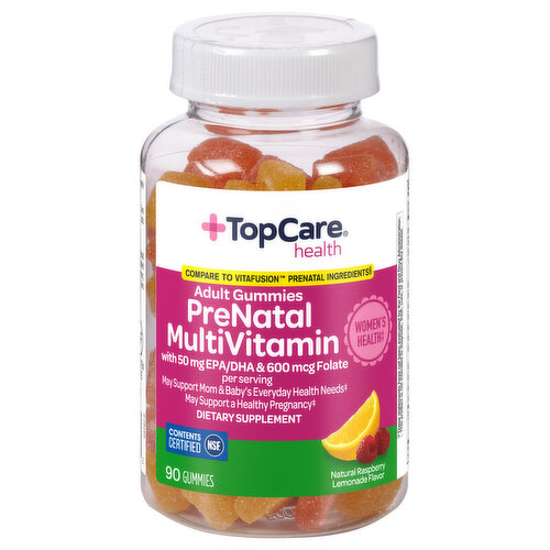 TopCare PreNatal Multivitamin, Gummies, Raspberry Lemonade Flavor, Adult