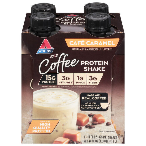 Atkins Protein Shake, Iced Coffee, Cafe Caramel