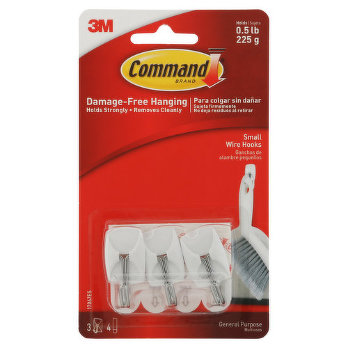 Command Wire Hooks, General Purpose, Small - Super 1 Foods