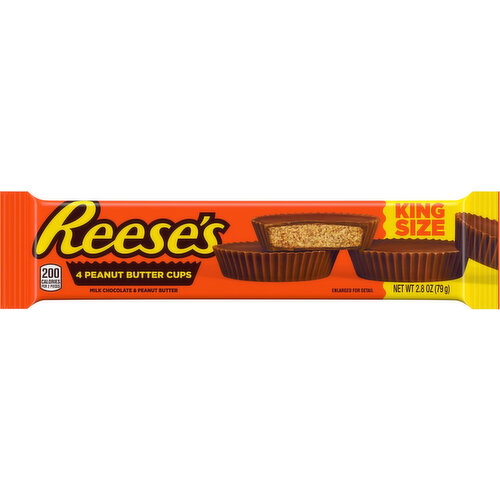 Reese's Peanut Butter Cups, Milk Chocolate & Peanut Butter, King Size