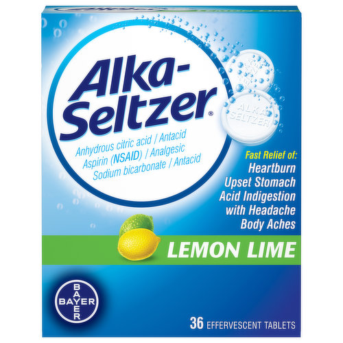 Alka-Seltzer Antacid, Lemon Lime, Effervescent Tablets