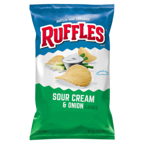 Ruffles Potato Chips, Sour Cream & Onion Flavored