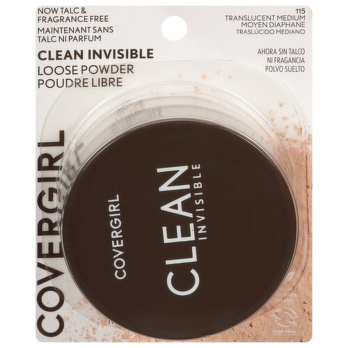 CoverGirl Loose Powder, Clean Invisible, Translucent Medium 115