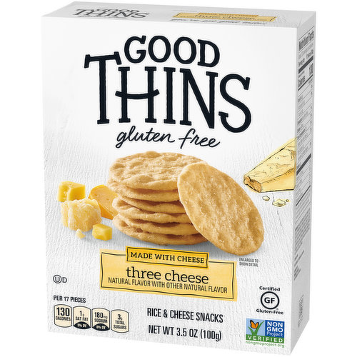 Good Thins Garden Veggie Rice Snacks Gluten Free Crackers, 3.5 oz