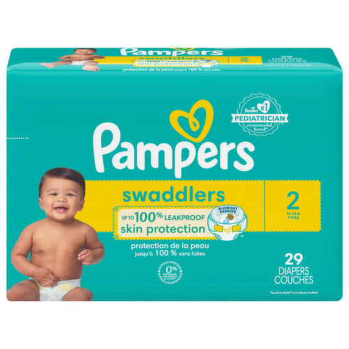 Pampers Diapers, Size 2 (12-18 lb), Jumbo Pack