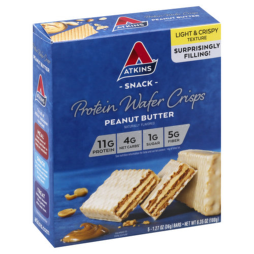 Atkins Protein Wafer Crisps, Peanut Butter