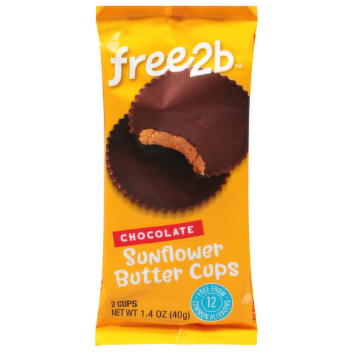 free2b Sunflower Butter Cups, Chocolate