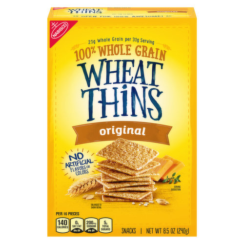 WHEAT THINS Wheat Thins Original Whole Grain Wheat Crackers, 8.5 oz