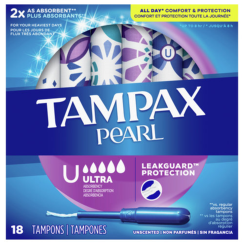 Tampax Tampons, Ultra Absorbency, Unscented