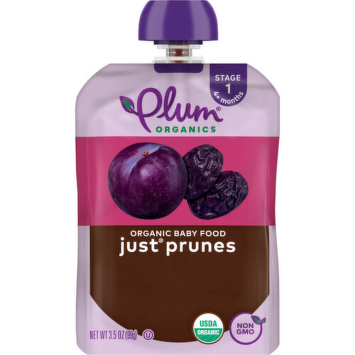 Plum Organics Stage 1 Organic Baby Food Just® Prunes 3.5oz Pouch