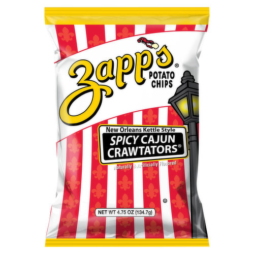 Zapp's Potato Chips, Spicy Cajun, New Orleans Kettle Style